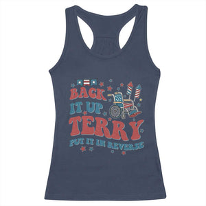 Funny 4th of July Back It Up Terry Put It In Reverse Racerback Tank Top TS10 Navy Print Your Wear