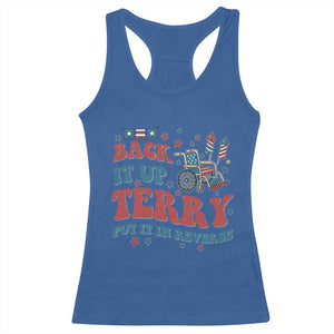Funny 4th of July Back It Up Terry Put It In Reverse Racerback Tank Top TS10 Royal Blue Print Your Wear