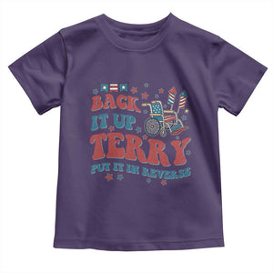 Funny 4th of July Back It Up Terry Put It In Reverse Toddler T Shirt TS10 Purple Print Your Wear