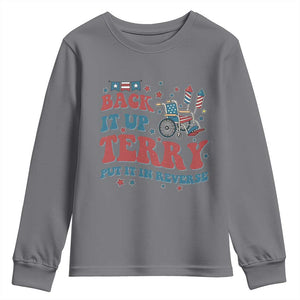 Funny 4th of July Back It Up Terry Put It In Reverse Youth Sweatshirt TS10 Charcoal Print Your Wear