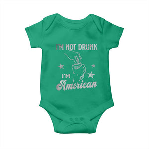 Funny 4th of July Drinking Baby Onesie Not Drunk I am American TS10 Irish Green Print Your Wear