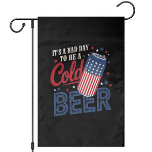 Funny 4th of July Drinking Garden Flag Its A Bad Day To Be A Cold Beer American Flag TS11 Black Print Your Wear