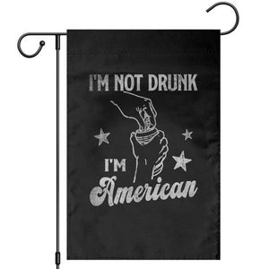 Funny 4th of July Drinking Garden Flag Not Drunk I am American TS10 Black Print Your Wear