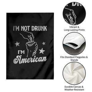 Funny 4th of July Drinking Garden Flag Not Drunk I am American TS10 Print Your Wear