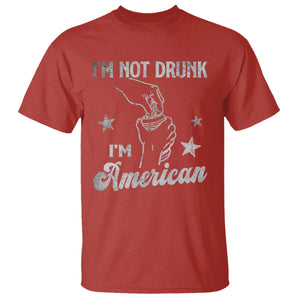 Funny 4th of July Drinking T Shirt Not Drunk I am American TS10 Red Print Your Wear