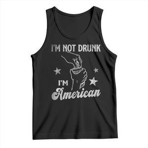 Funny 4th of July Drinking Tank Top Not Drunk I am American TS10 Black Print Your Wear