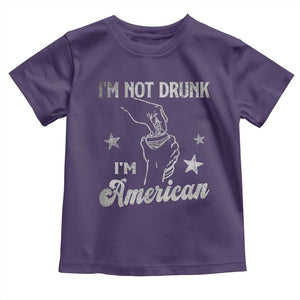 Funny 4th of July Drinking Toddler T Shirt Not Drunk I am American TS10 Purple Print Your Wear