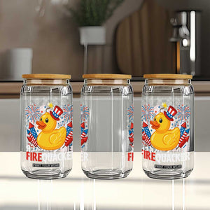 Funny 4th of July Duck Firequacker Glass Can Patriotic Vintage American Flag TS11 Print Your Wear