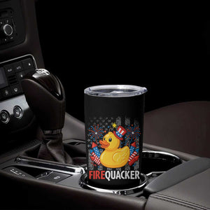 Funny 4th of July Duck Firequacker Tumbler Cup Patriotic Vintage American Flag TS11 Print Your Wear