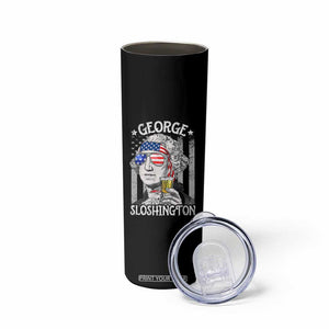 Funny 4th of July George Sloshington Washington Skinny Tumbler Retro America Flag TS10 Print Your Wear