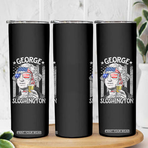 Funny 4th of July George Sloshington Washington Skinny Tumbler Retro America Flag TS10 Print Your Wear