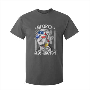 Funny 4th of July George Sloshington Washington T Shirt For Kid Retro America Flag TS10 Dark Heather Print Your Wear