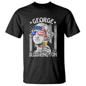 Funny 4th of July George Sloshington Washington T Shirt Retro America Flag TS10 Black Print Your Wear
