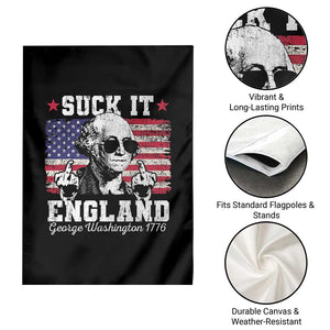 Funny 4th of July George Washington Garden Flag Suck It England 1776 TS10 Print Your Wear