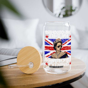 Funny 4th of July Glass Can The Colonies Are Quite Rowdy This Evening British Queen TS10 Print Your Wear