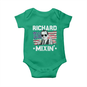 Funny 4th of July Richard Nixon Mixin Baby Onesie Patriotic Bartender American Flag TS10 Irish Green Print Your Wear