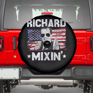 Funny 4th of July Richard Nixon Mixin Spare Tire Cover Patriotic Bartender American Flag TS10 Black Print Your Wear