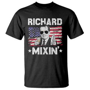 Funny 4th of July Richard Nixon Mixin T Shirt Patriotic Bartender American Flag TS10 Black Print Your Wear