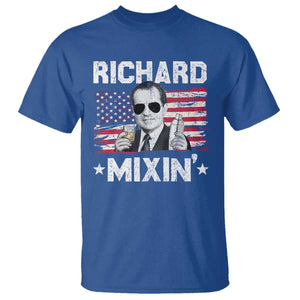 Funny 4th of July Richard Nixon Mixin T Shirt Patriotic Bartender American Flag TS10 Royal Blue Print Your Wear