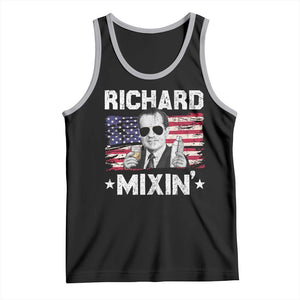 Funny 4th of July Richard Nixon Mixin Tank Top Patriotic Bartender American Flag TS10 Black Athletic Heather Print Your Wear