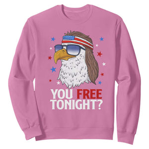 Funny 4th of July Sweatshirt Patriotic Bald Eagle You Free Tonight TS10 Azalea Print Your Wear