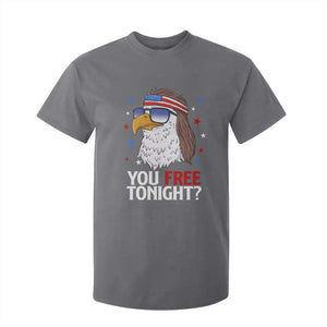 Funny 4th of July T Shirt For Kid Patriotic Bald Eagle You Free Tonight TS10 Charcoal Print Your Wear