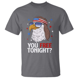 Funny 4th of July T Shirt Patriotic Bald Eagle You Free Tonight TS10 Charcoal Print Your Wear