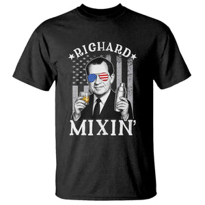 Funny 4th of July T Shirt Richard Mixin Patriotic Nixon Bartender American Flag TS10 Black Print Your Wear