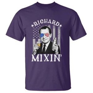 Funny 4th of July T Shirt Richard Mixin Patriotic Nixon Bartender American Flag TS10 Purple Print Your Wear