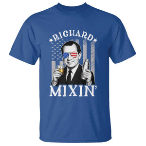 Funny 4th of July T Shirt Richard Mixin Patriotic Nixon Bartender American Flag TS10 Royal Blue Print Your Wear