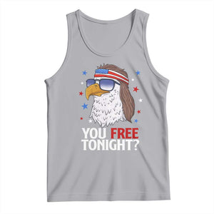 Funny 4th of July Tank Top Patriotic Bald Eagle You Free Tonight TS10 Athletic Heather Print Your Wear