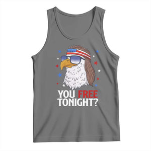 Funny 4th of July Tank Top Patriotic Bald Eagle You Free Tonight TS10 Black Heather Print Your Wear