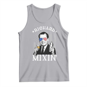 Funny 4th of July Tank Top Richard Mixin Patriotic Nixon Bartender American Flag TS10 Athletic Heather Print Your Wear