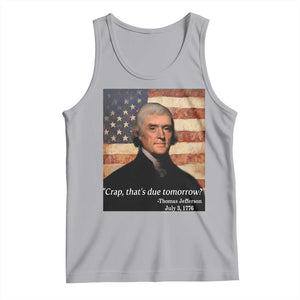 Funny 4th of July Tank Top Thomas Jefferson That's Due Tomorrow? TS10 Athletic Heather Print Your Wear