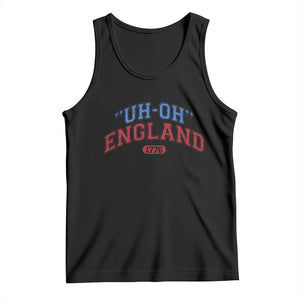Funny 4th of July Tank Top Uh Oh England 1776 TS10 Black Print Your Wear