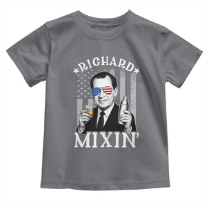 Funny 4th of July Toddler T Shirt Richard Mixin Patriotic Nixon Bartender American Flag TS10 Charcoal Print Your Wear