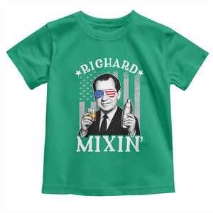 Funny 4th of July Toddler T Shirt Richard Mixin Patriotic Nixon Bartender American Flag TS10 Irish Green Print Your Wear