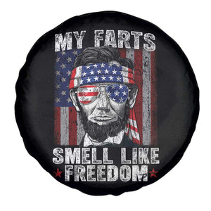 Funny Abe Lincoln 4th Of July Spare Tire Cover My Farts Smell Like Freedom American Flag TS10 Print Your Wear