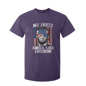 Funny Abe Lincoln 4th Of July T Shirt For Kid My Farts Smell Like Freedom American Flag TS10 Purple Print Your Wear