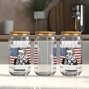 Funny Abraham Lincoln 4th Of July Glass Can Sorry Cant Hear You Sound Of My Freedom American Flag TS10 Print Your Wear