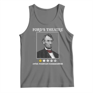 Funny Abraham Lincoln Ford's Theatre Tank Top 4th of July History Awful Would Not Recommend TS10 Black Heather Print Your Wear