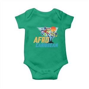 Funny Afro Caribbean Heritage Baby Onesie Caribbean Island Pride Flags Palm Tree TS11 Irish Green Print Your Wear