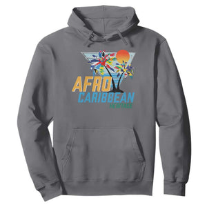Funny Afro Caribbean Heritage Hoodie Caribbean Island Pride Flags Palm Tree TS11 Charcoal Print Your Wear