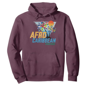 Funny Afro Caribbean Heritage Hoodie Caribbean Island Pride Flags Palm Tree TS11 Maroon Print Your Wear