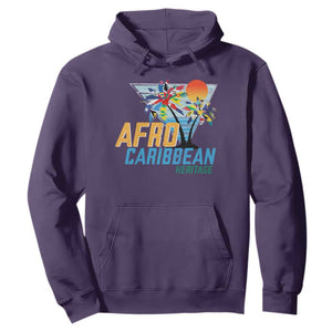 Funny Afro Caribbean Heritage Hoodie Caribbean Island Pride Flags Palm Tree TS11 Purple Print Your Wear