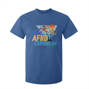 Funny Afro Caribbean Heritage T Shirt For Kid Caribbean Island Pride Flags Palm Tree TS11 Royal Blue Print Your Wear