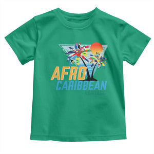 Funny Afro Caribbean Heritage Toddler T Shirt Caribbean Island Pride Flags Palm Tree TS11 Irish Green Print Your Wear