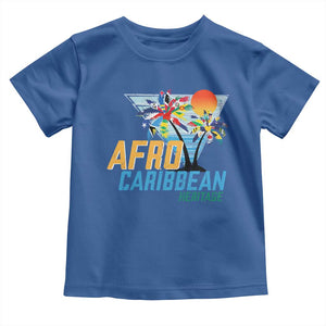 Funny Afro Caribbean Heritage Toddler T Shirt Caribbean Island Pride Flags Palm Tree TS11 Royal Blue Print Your Wear