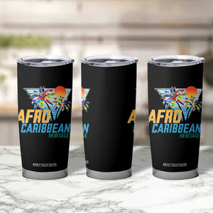 Funny Afro Caribbean Heritage Tumbler Cup Caribbean Island Pride Flags Palm Tree TS11 Print Your Wear