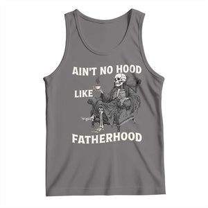 Funny Ain't No Hood Like Fatherhood Tank Top Skeleton Dad Father's Day TS11 Deep Heather Print Your Wear
